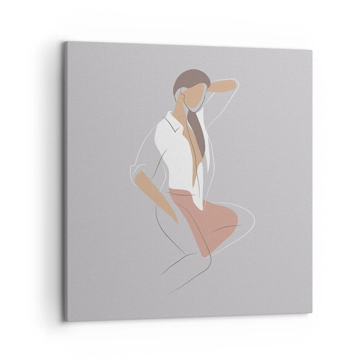 Schilderen op canvas - Omtrek van gracieusheid - 50x50 cm