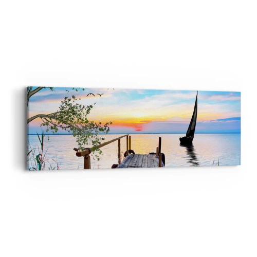 Schilderen op canvas - Goedeavond - 90x30 cm