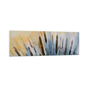 Schilderen op glas - De kou van het water, de hitte van de zon - 160x50 cm