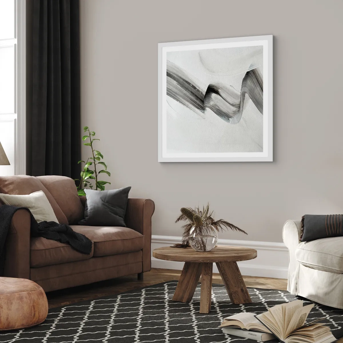 Poster in een witte lijst - Terloops voor de lol - 40x40 cm