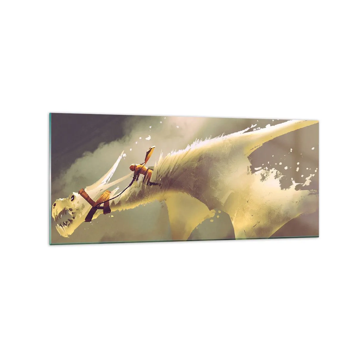 Schilderen op glas - De wereld te hulp - 120x50 cm