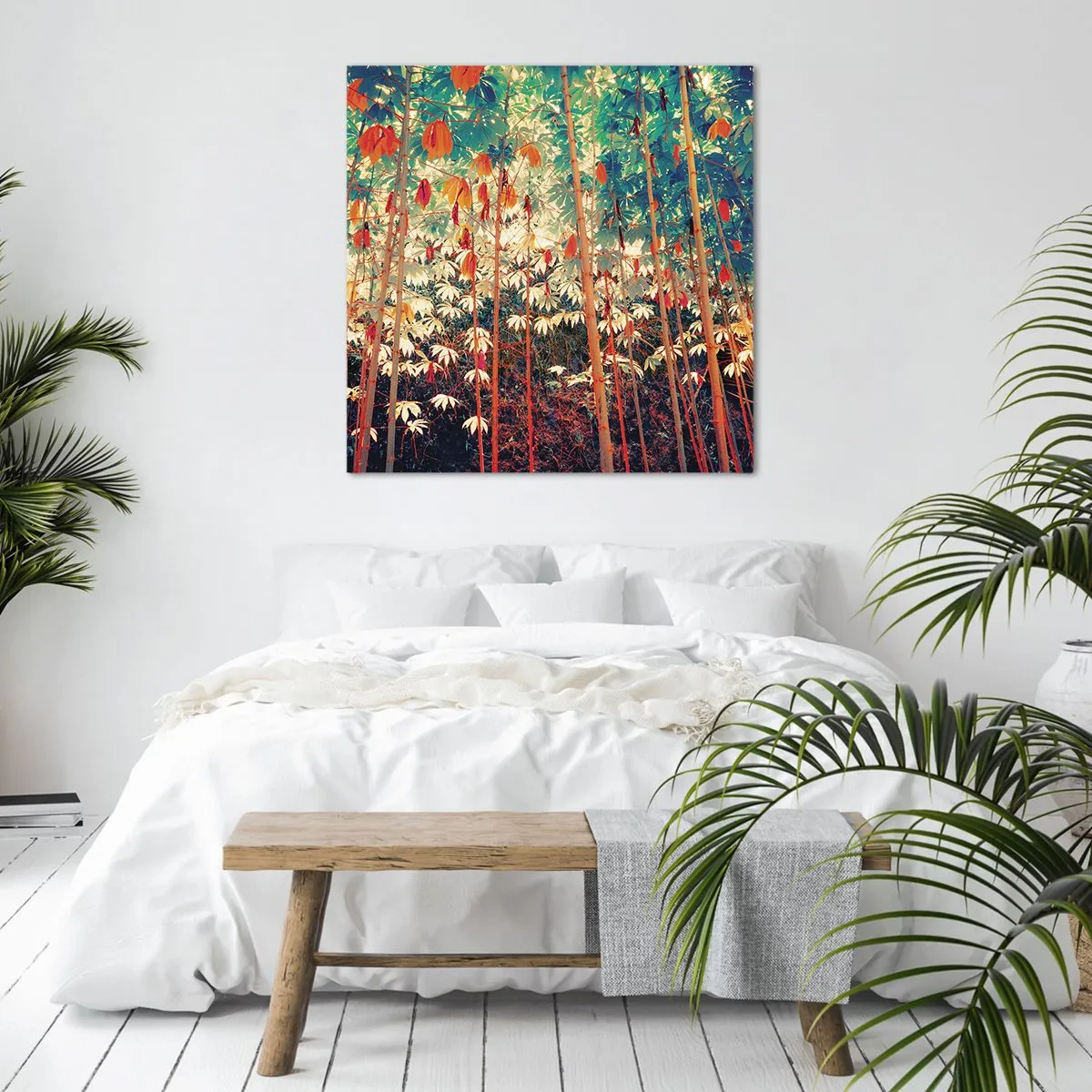 Schilderen op canvas - Het geheime leven van de bladeren - 30x30 cm
