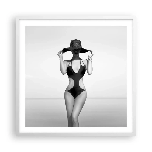 Poster in een witte lijst - Mijn naam is: Elegantie - 60x60 cm