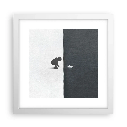 Poster in een witte lijst - Geweldige expeditie - 30x30 cm
