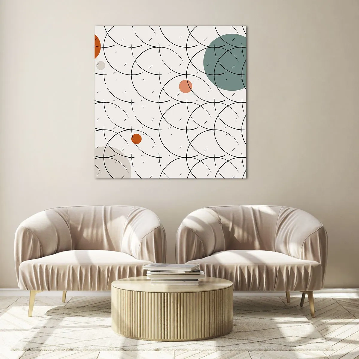 Schilderen op glas - In de pop-art-sfeer - 60x60 cm