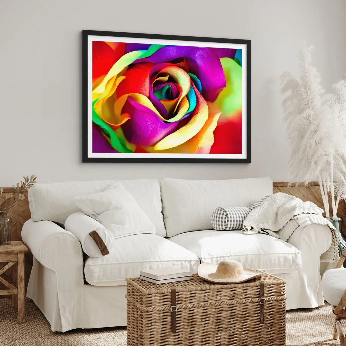 Poster in een zwarte lijst - Het is onmogelijk - 70x50 cm