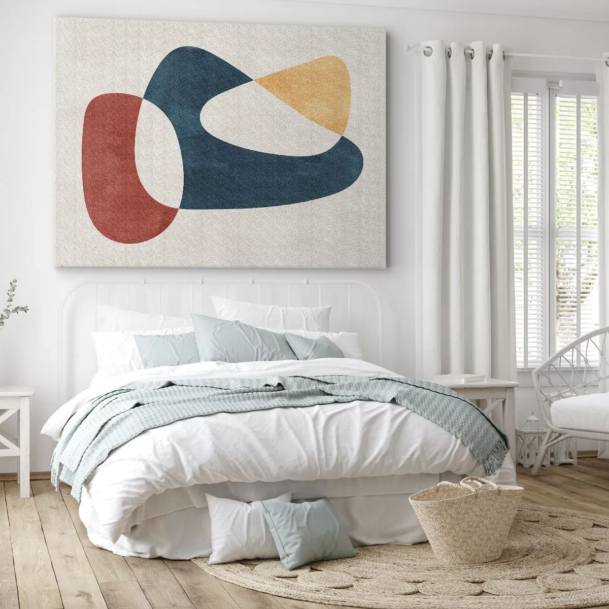 Schilderen op canvas - Abstracte vormen in harmonieuze kleuren - 70x50cm - Invloeden en metamorfoses - Moderne wanddecoratie voor woonkamer en slaapkamer ARTTOR