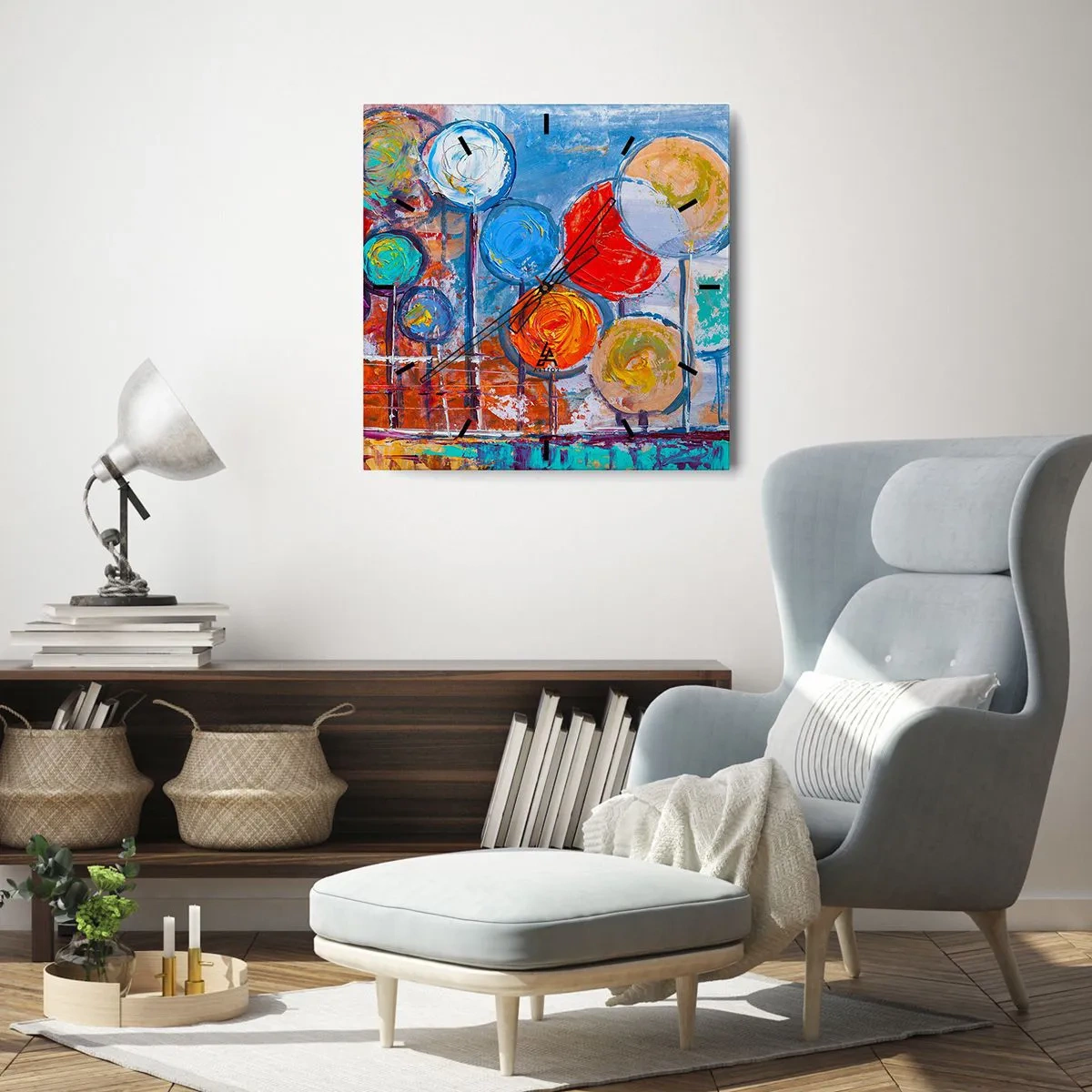 Wandklok - Klok - Wonderen op de stok - 30x30 cm