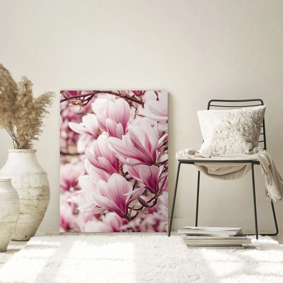 Schilderen op glas - De lente is roze - 50x70 cm