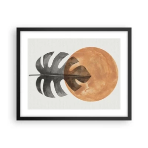 Poster in een zwarte lijst - Altijd de zon - 50x40 cm