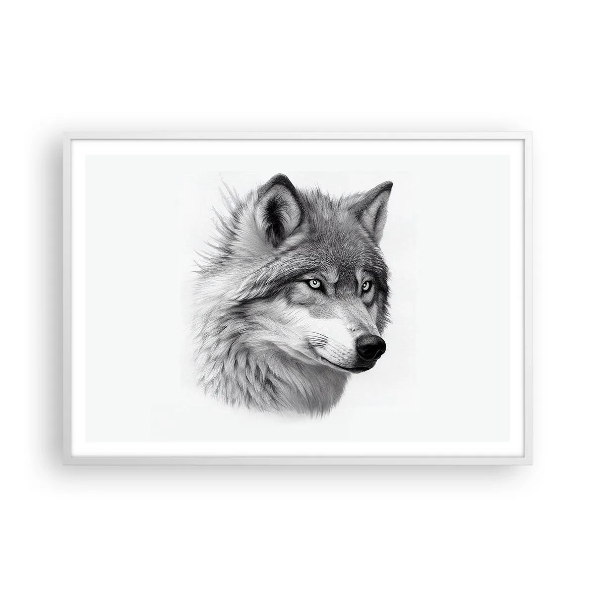 Poster in een witte lijst - Alfa – zonder twijfel - 100x70 cm