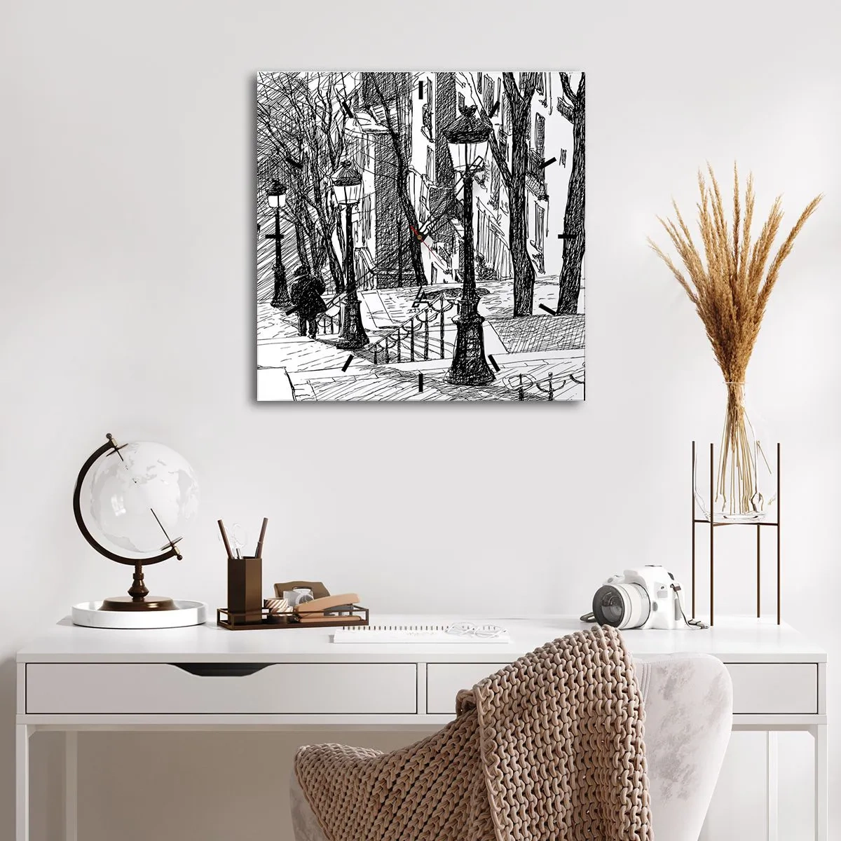 Wandklok - Klok - Een liefdesverhaal of een horrorverhaal? - 40x40 cm