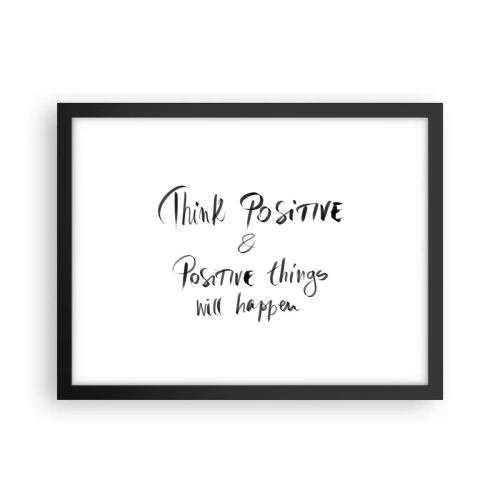 Poster in een zwarte lijst - Hoe leef je het leven? - 40x30 cm