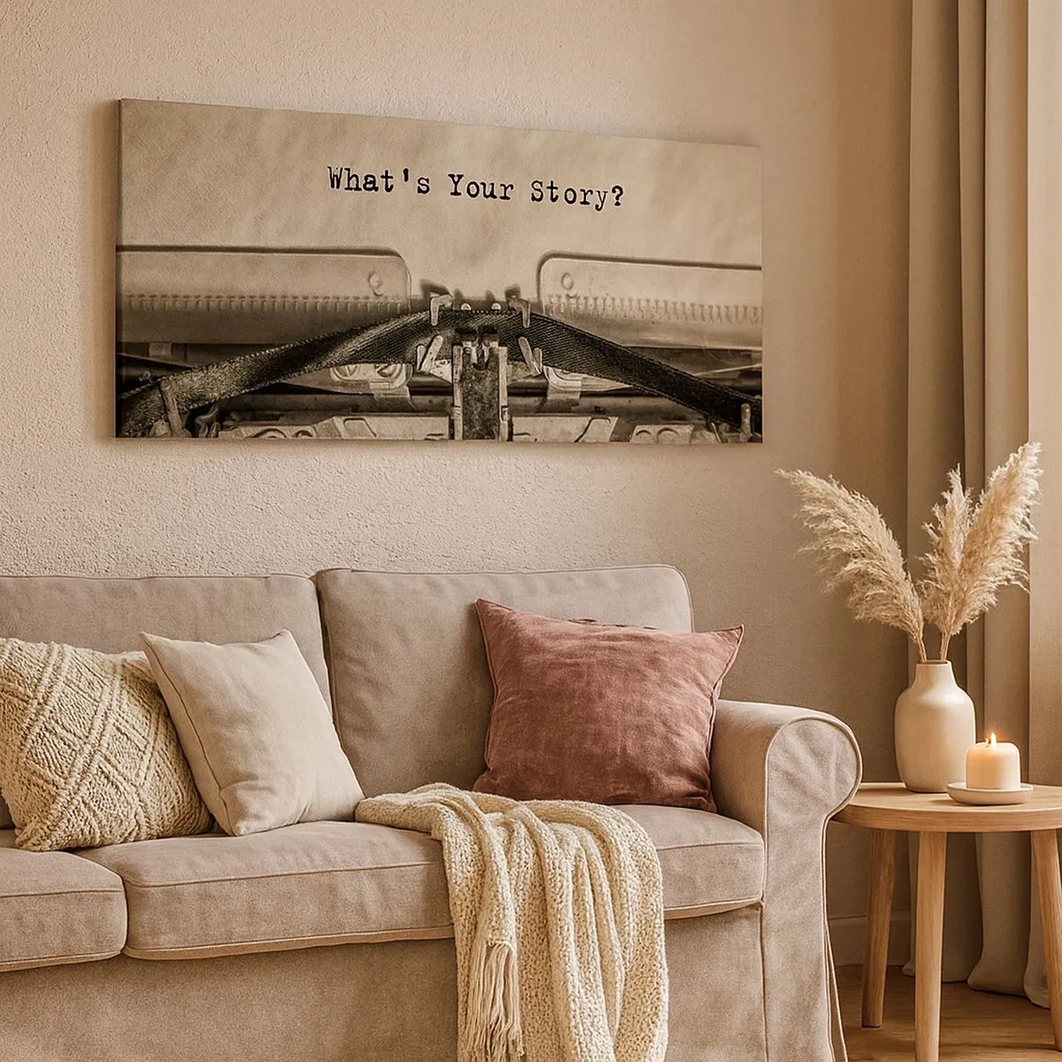 Schilderen op canvas - Vertel het mee - 100x40 cm