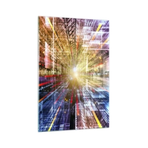 Schilderen op glas - Lichtgevende gang - 70x100 cm