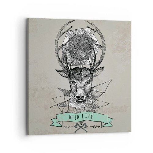 Schilderen op canvas - Sint Hubertus visie - 70x70 cm