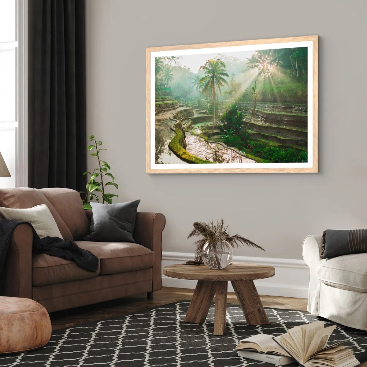 Een poster in een licht eiken lijst - Opgroeien in de zon - 70x50 cm