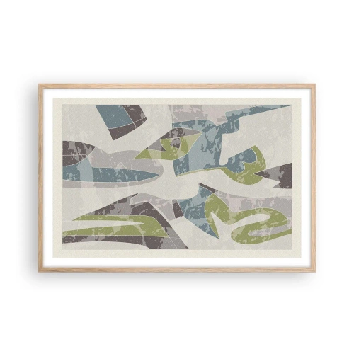 Een poster in een licht eiken lijst - Compositie achter het glas - 91x61 cm