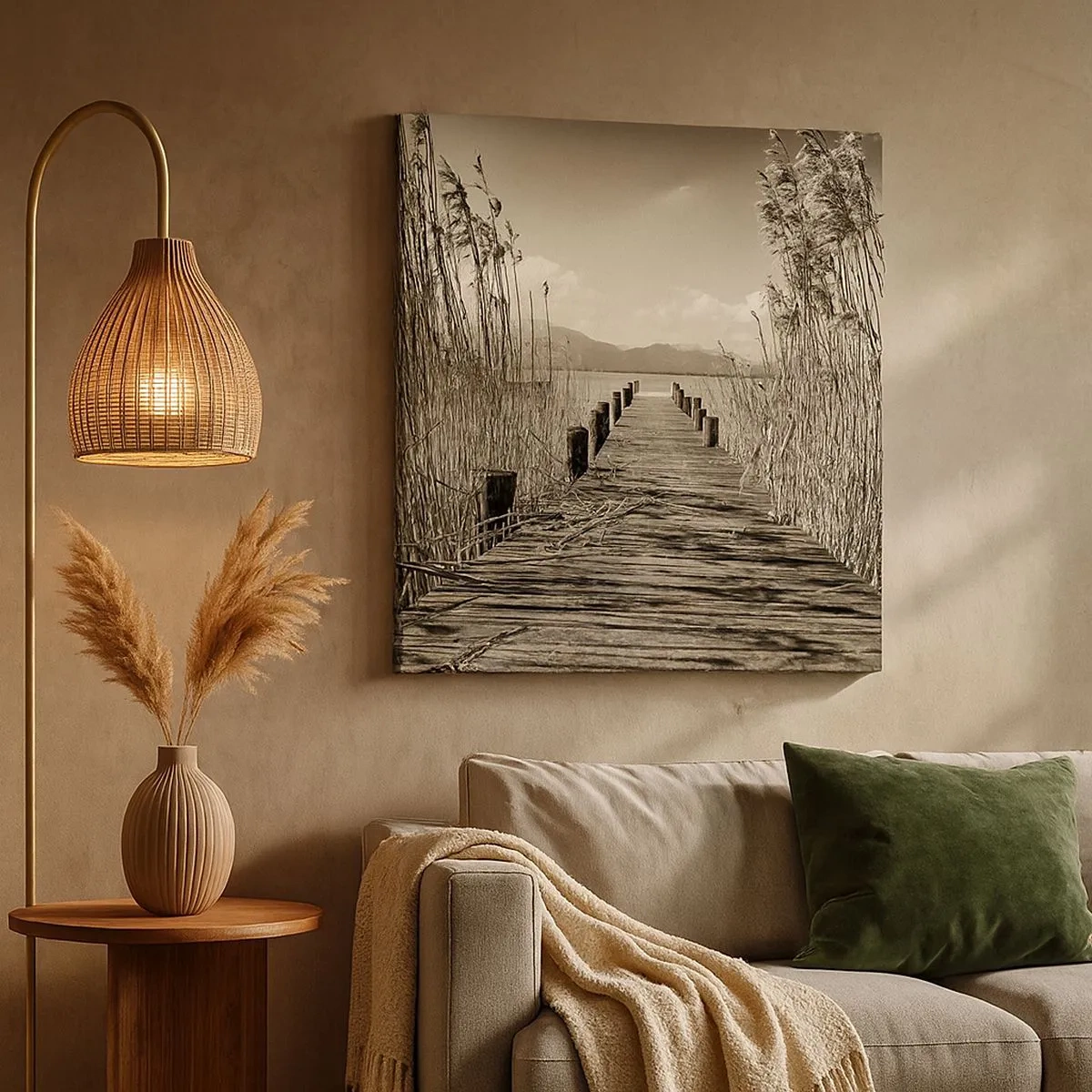 Schilderen op canvas - In de stilte van het gras - 30x30 cm