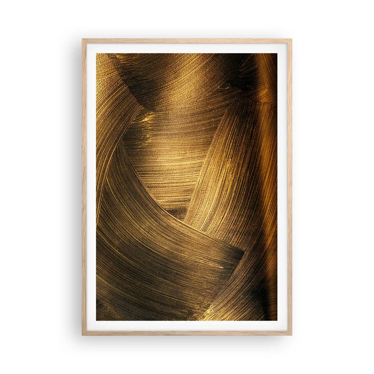 Een poster in een licht eiken lijst - In een gouden doolhof - 70x100 cm