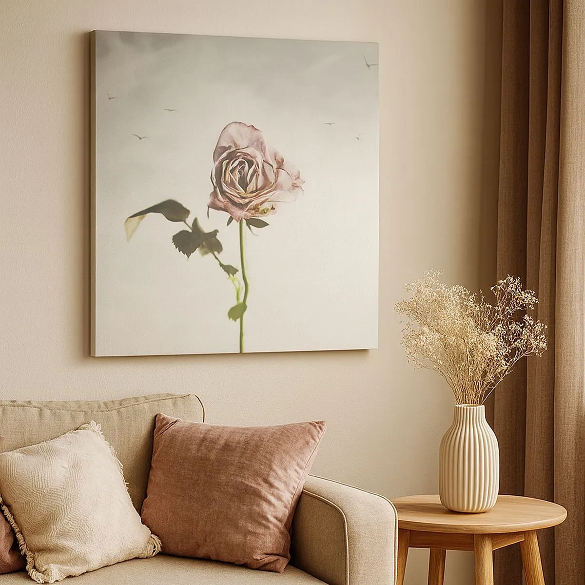 Schilderen op canvas - Begroeting van de lente - 30x30 cm