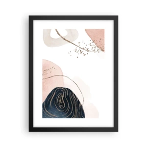 Poster in een zwarte lijst - Alles vloeit - 30x40 cm