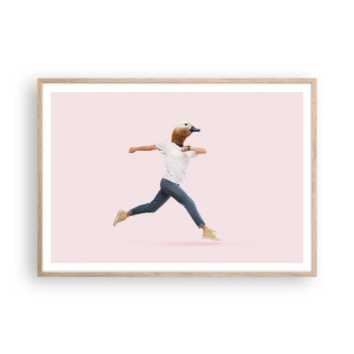 Een poster in een licht eiken lijst - Een snufje absurditeit - 100x70 cm