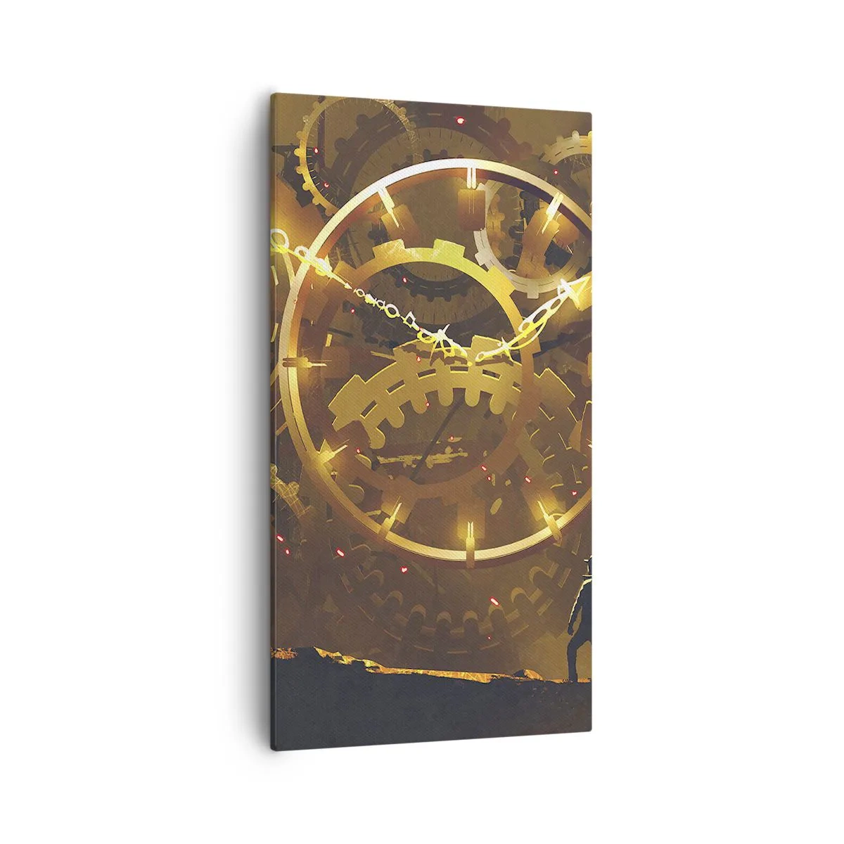 Schilderen op canvas - Aan de bron van de tijd - 55x100 cm