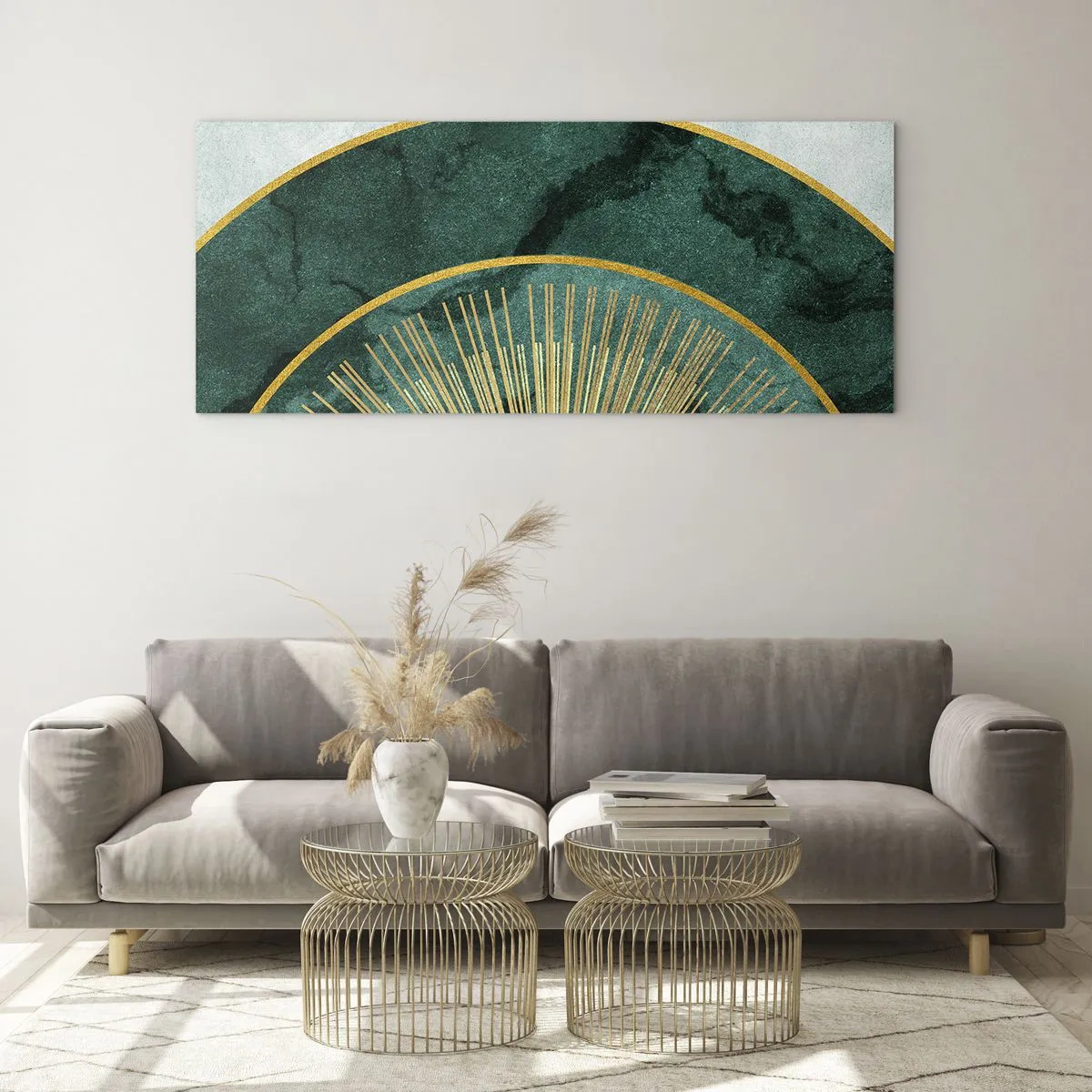 Schilderen op glas - Een ander zonnestelsel - 100x40 cm