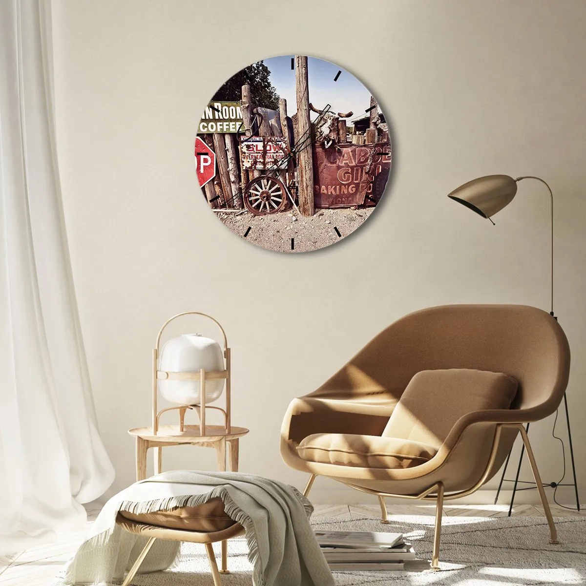 Wandklok - Klok - En de tijd is gestopt - 40x40 cm