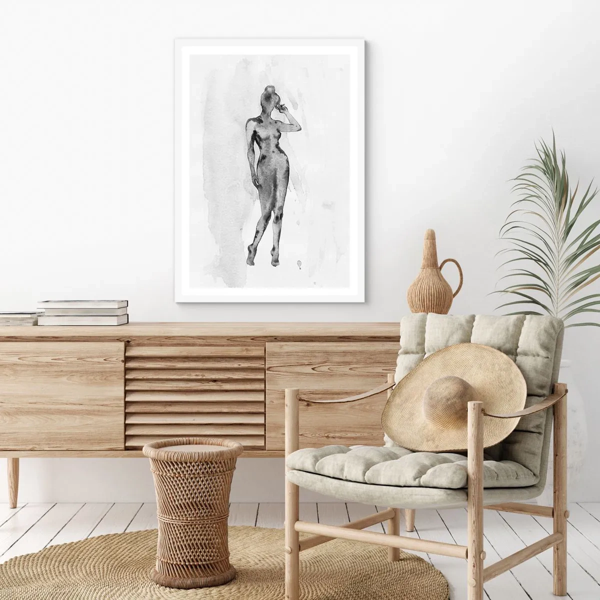 Poster in een witte lijst - Een onderzoek naar het ideaal van vrouwelijkheid - 30x40 cm