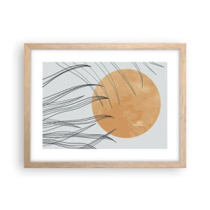 Een poster in een licht eiken lijst - Altijd naar de zon - 40x30 cm