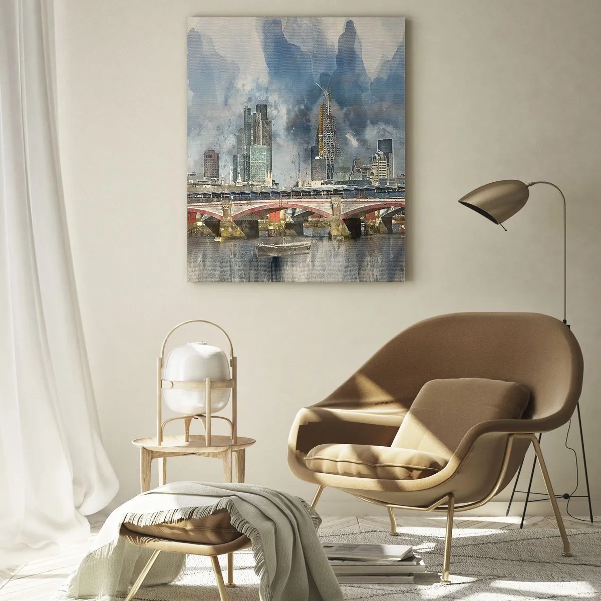 Schilderen op glas - Londen in al zijn glorie - 50x70 cm