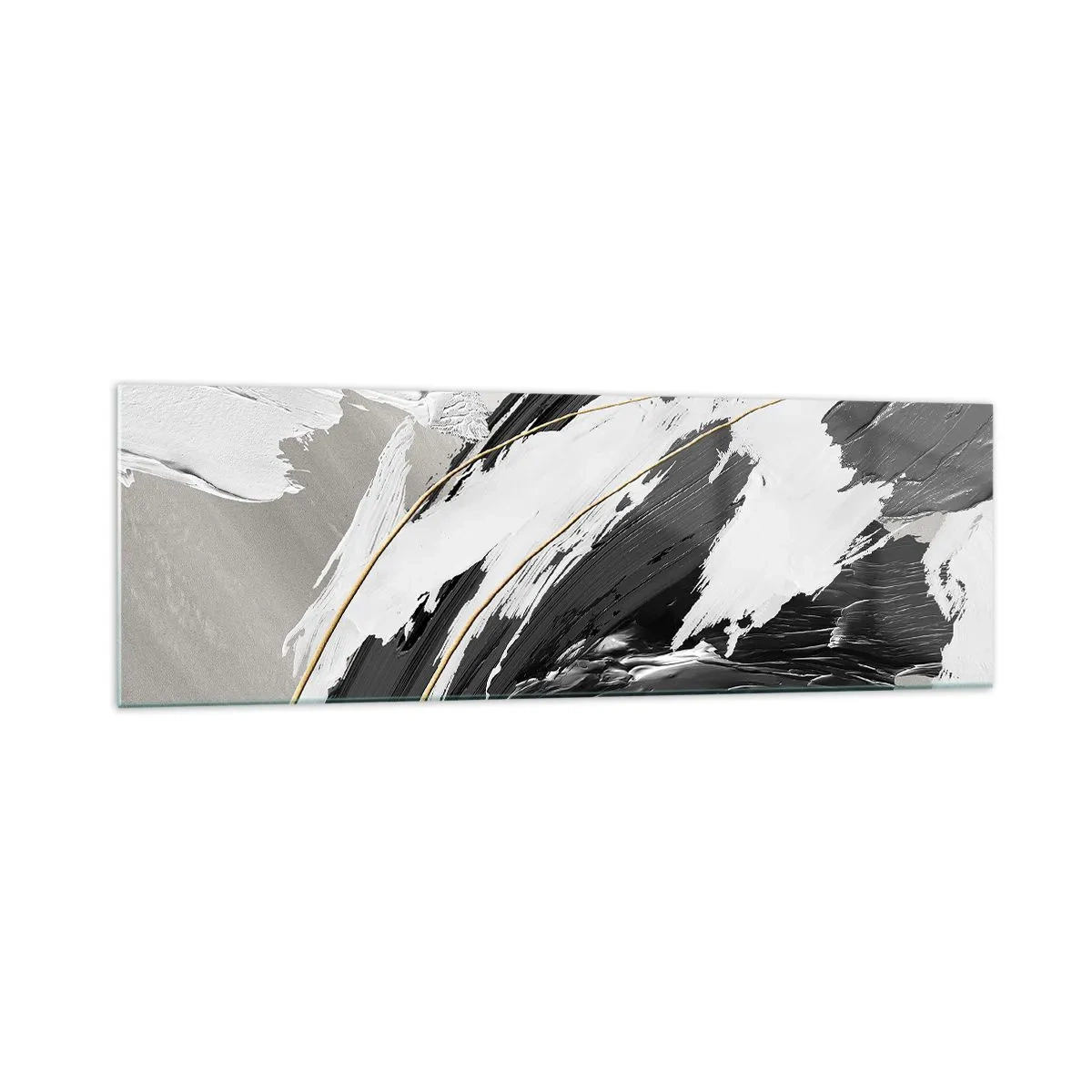 Schilderen op glas - Abstractie op grote schaal - 160x50 cm
