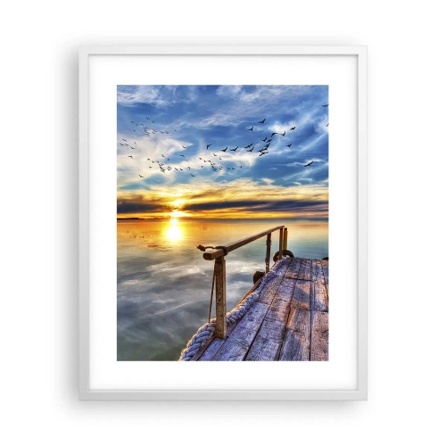 Poster in een witte lijst - De wind gaat rusten - 40x50 cm