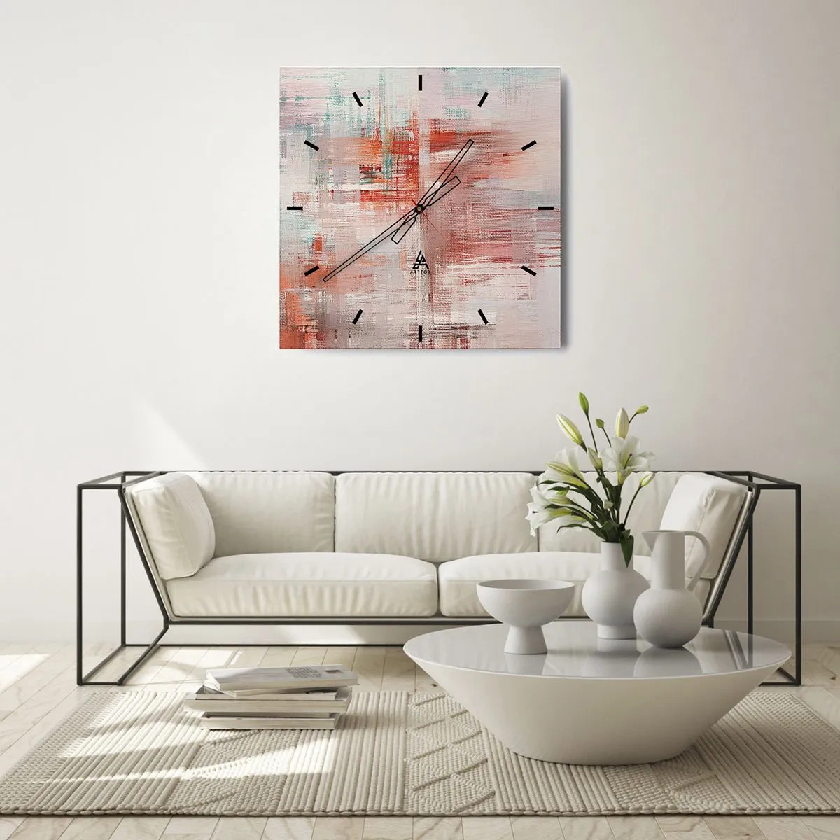 Wandklok - Klok - Vaag. Maar roze - 30x30 cm