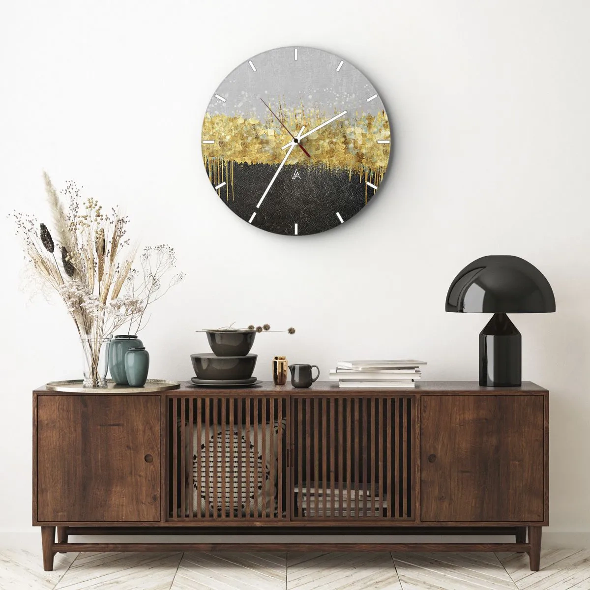 Wandklok - Klok - Naar binnen en naar boven - 30x30 cm