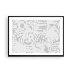 Poster in een zwarte lijst - Er is geen rechte weg - 70x50 cm