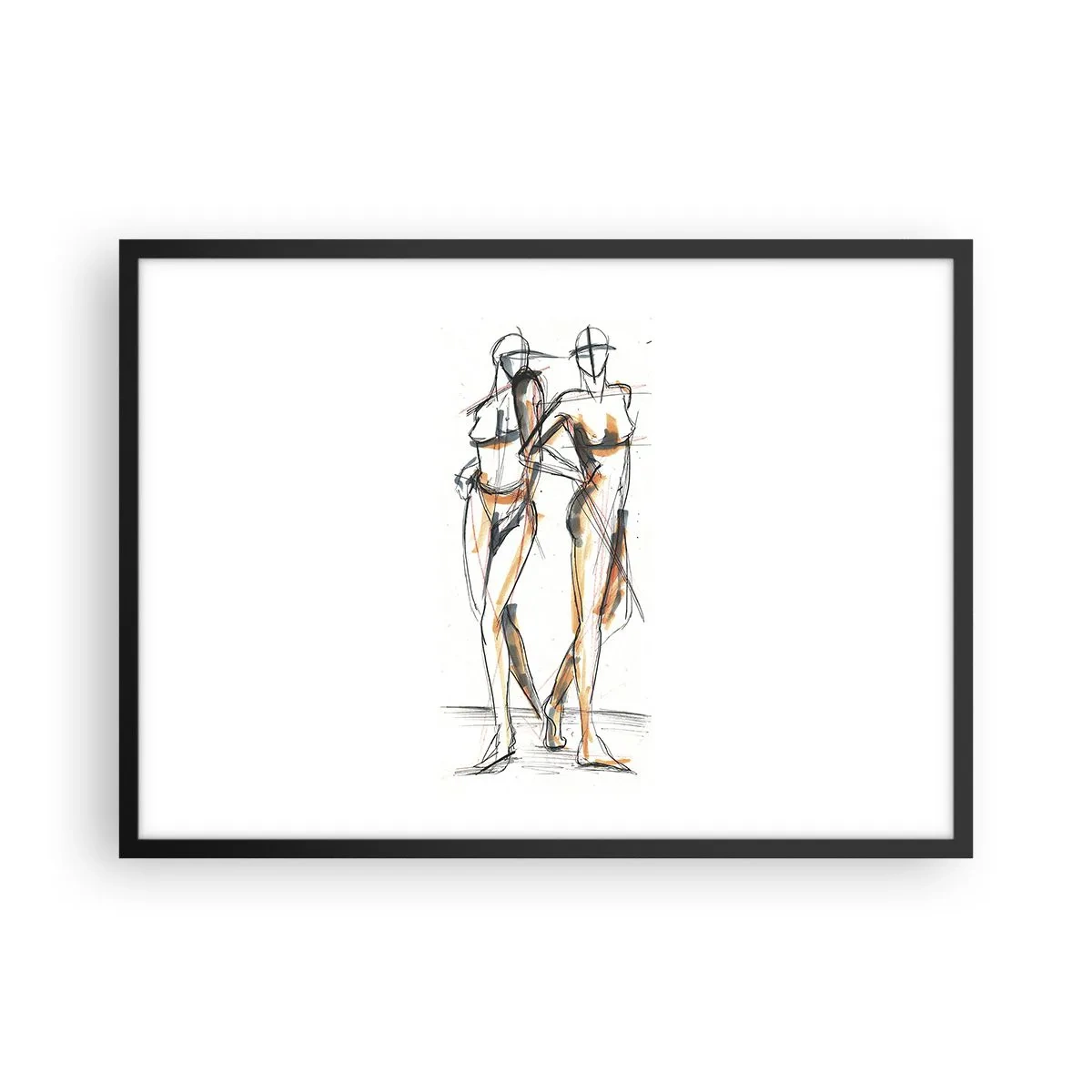 Poster in een zwarte lijst - Een studie van genade - 70x50 cm