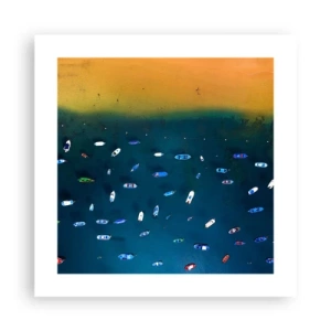 Poster - Vakantie spel - 40x40 cm