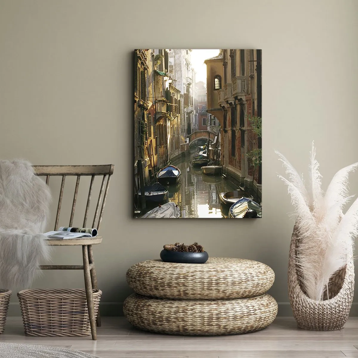Schilderen op canvas - In een Venetiaans steegje - 50x70 cm