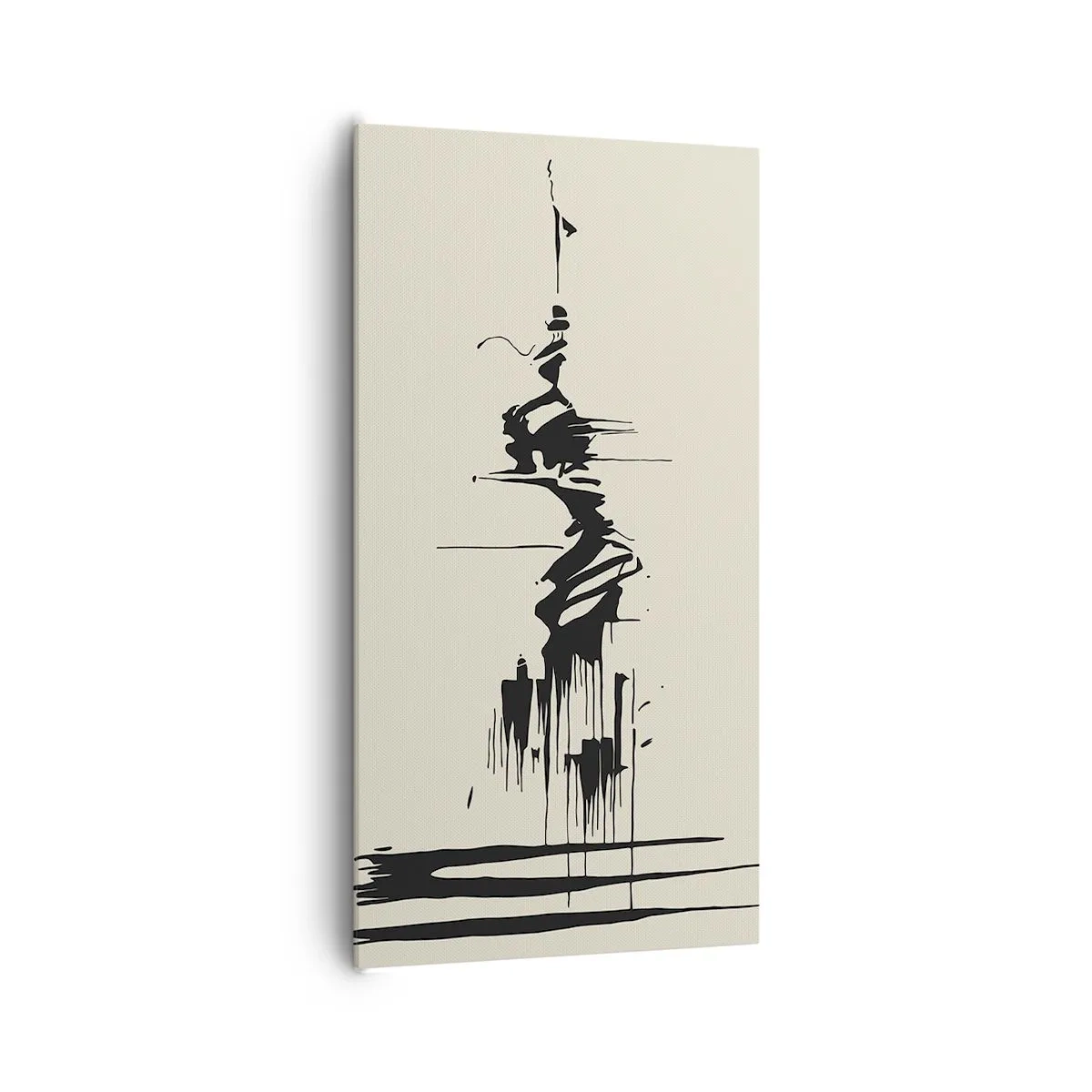 Schilderen op canvas - Overhaaste abstractie - 65x120 cm