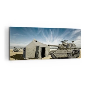 Schilderen op canvas - Een militaire droom - 100x40 cm