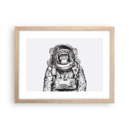 Een poster in een licht eiken lijst - Alternatieve evolutie - 40x30 cm