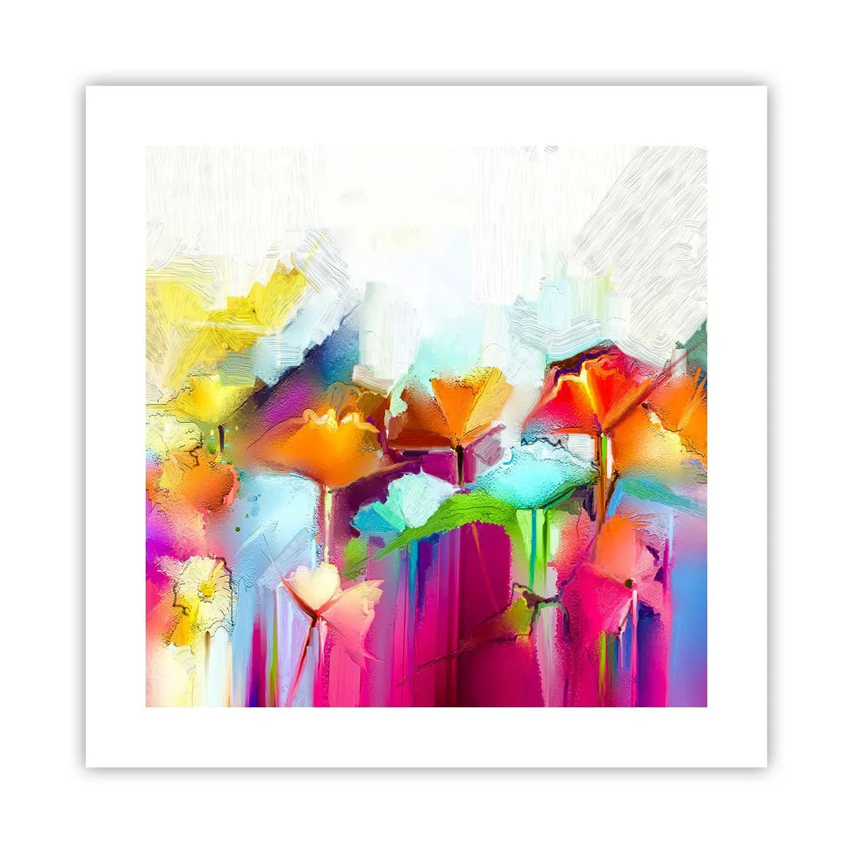 Poster - De regenboog is tot bloei gekomen - 40x40 cm