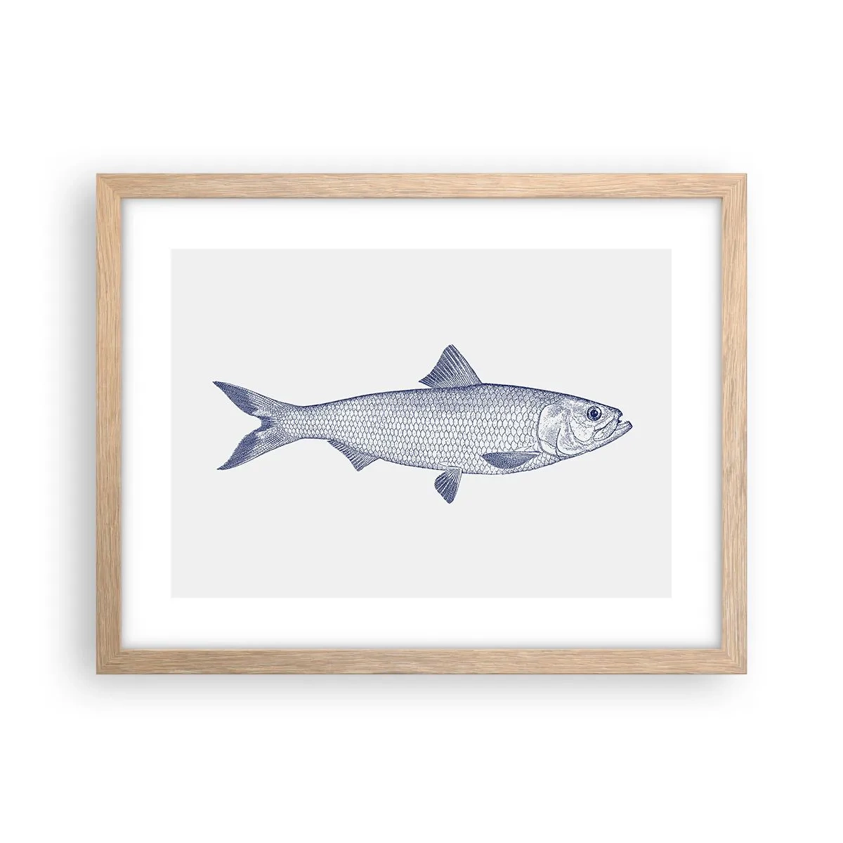 Een poster in een licht eiken lijst - Groeten uit de noordelijke zeeën - 40x30 cm