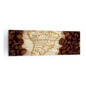 Schilderen op canvas - Waar komt de beste koffie vandaan? - 160x50 cm