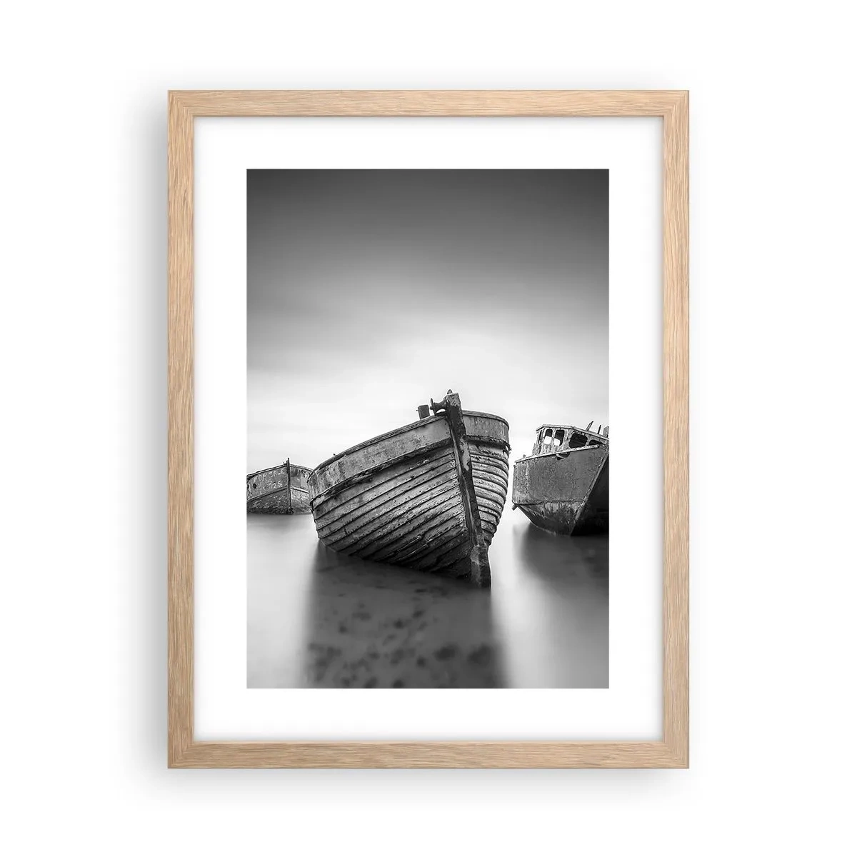 Een poster in een licht eiken lijst - Alleen herinneringen ... - 30x40 cm