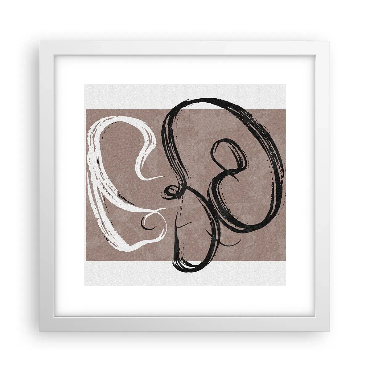 Poster in een witte lijst - Compositie – de zoektocht naar volheid - 30x30 cm