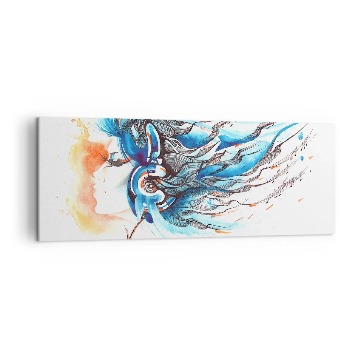 Schilderen op canvas - Laat de muziek spelen - 140x50 cm